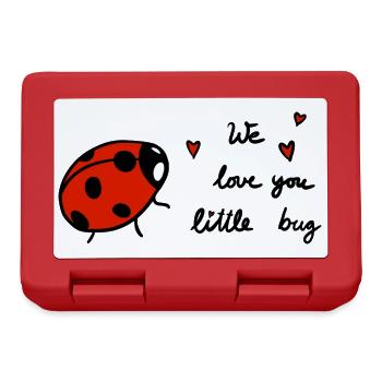 We love you little bug - Lunchbox - red - Front