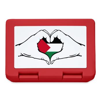 Drapeau de la Palestine Aiguilles Forme De Coeur - Boîte à goûter - rouge - Devant