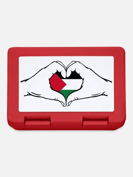 Drapeau de la Palestine Aiguilles Forme De Coeur - Boîte à goûter - rouge