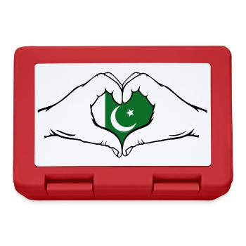 Pakistan Heart Shape - Lunchbox - red - Front