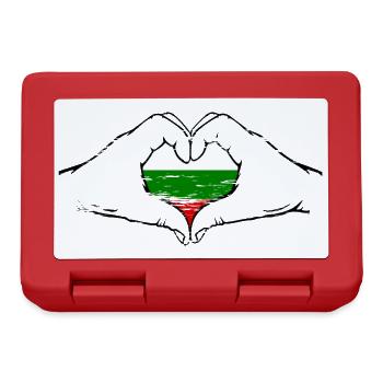 Bulgaria Flag Heart Shape Used - Lunchbox - red - Front