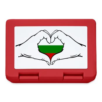 Drapeau de la Bulgarie en forme de coeur - Boîte à goûter - rouge - Devant