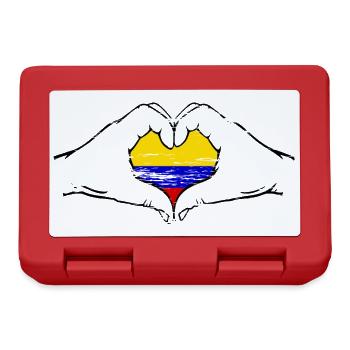 Colombia flag heart shape used - Lunchbox - red - Front