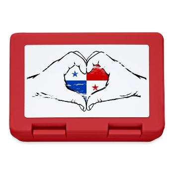 Drapeau du Panama en forme de coeur utilisé - Boîte à goûter - rouge - Devant