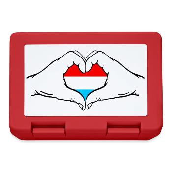 Drapeau du Luxembourg en forme de coeur - Boîte à goûter - rouge - Devant