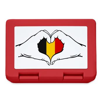 Drapeau de la Belgique en forme de coeur - Boîte à goûter - rouge - Devant