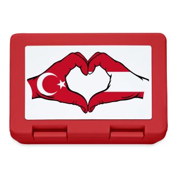 Türkiye Autriche forme de coeur avec les mains - Boîte à goûter - rouge - Devant
