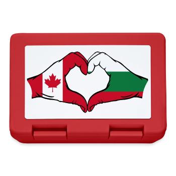 Forme de coeur Canada Bulgarie avec les mains - Boîte à goûter - rouge - Devant