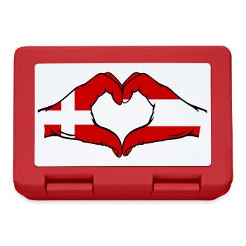 Danemark Autriche forme de coeur avec les mains - Boîte à goûter - rouge - Devant