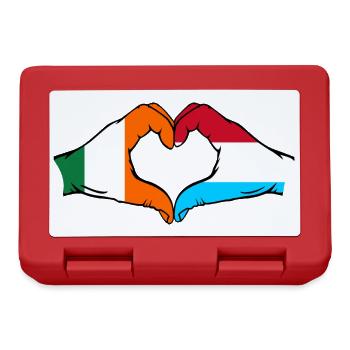 Irlande Drapeau du Luxembourg Aiguilles En Forme De Coeur - Boîte à goûter - rouge - Devant