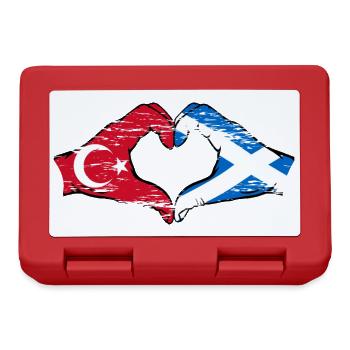 Turkey Scotland flag hands heart shape used - Lunchbox - red - Front