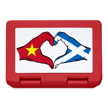 Vietnam Ecosse drapeau mains forme de coeur - Boîte à goûter - rouge - Devant