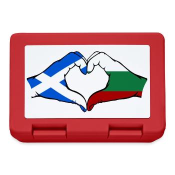 Ecosse Bulgarie Drapeau Mains Coeur En Forme - Boîte à goûter - rouge - Devant