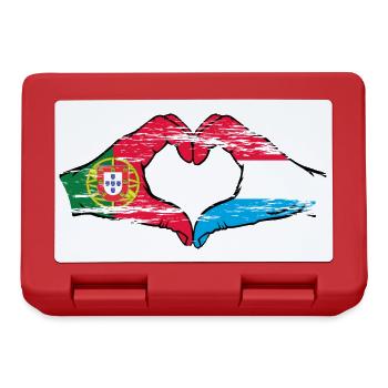 Portugal Aiguilles du drapeau luxembourgeois en forme de cœur utilisées - Boîte à goûter - rouge - Devant