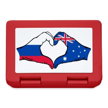 Russia Australia Flag Heart Shape - Lunchbox - red - Front