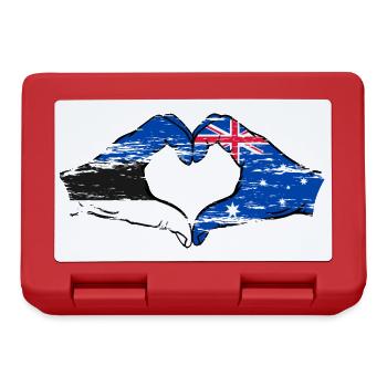 Estonie Australie Drapeau Coeur Utilisé - Boîte à goûter - rouge - Devant