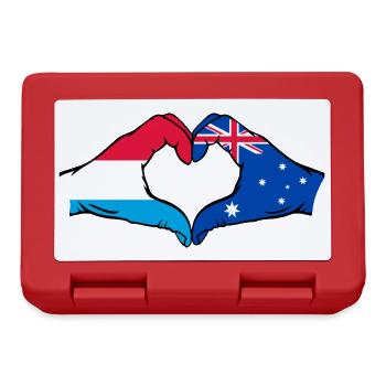Drapeau du Luxembourg Australie en forme de coeur - Boîte à goûter - rouge - Devant