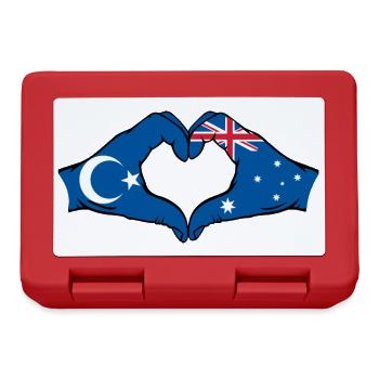 Drapeau ouïghour australien en forme de cœur - Boîte à goûter - rouge - Devant