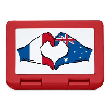 Drapeau de la France Australie en forme de coeur - Boîte à goûter - rouge - Devant