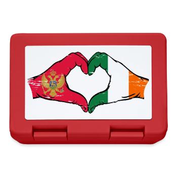 Monténégro Irlande Drapeau Mains Coeur Utilisé - Boîte à goûter - rouge - Devant