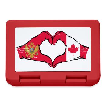 Monténégro Canada drapeau mains forme coeur utilisé - Boîte à goûter - rouge - Devant