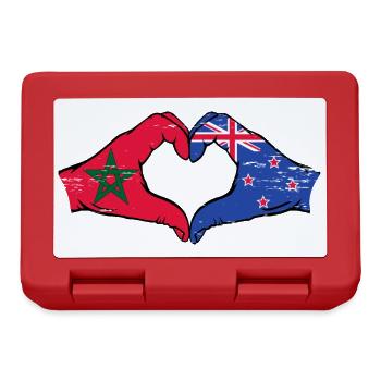 Drapeau du Maroc de la Nouvelle-Zélande Aiguilles Coeur Utilisé - Boîte à goûter - rouge - Devant