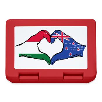 Hongrie Nouvelle-Zélande drapeau mains coeur utilisé - Boîte à goûter - rouge - Devant