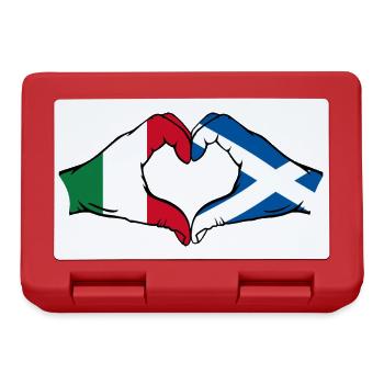 Italy Scotland Hands Heart Shape - Lunchbox - red - Front