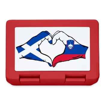 Scotland Slovenia Hands Heart Shape - Lunchbox - red - Front