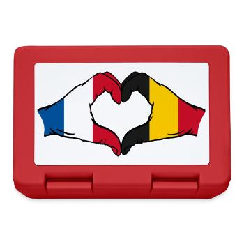 France Belgium hands heart shape - Lunchbox - red - Front