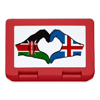 Kenya Island Hands Heart Shape - Lunchbox - red - Front