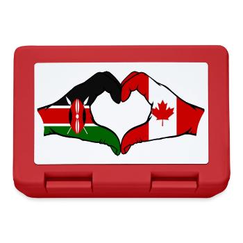 Kenya Canada Hands Heart Shape - Lunchbox - red - Front