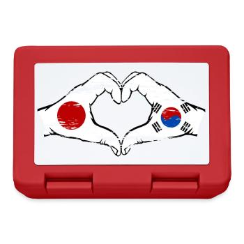 Japon Corée du Sud Mains Coeur Forme Utilisé - Boîte à goûter - rouge - Devant