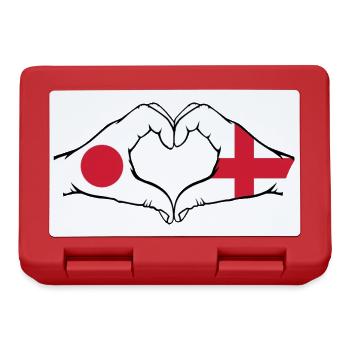 Japon Angleterre Mains Forme De Coeur - Boîte à goûter - rouge - Devant