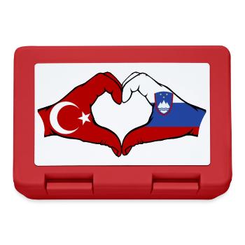 Turkey Slovenia Hands Heart Shape - Lunchbox - red - Front