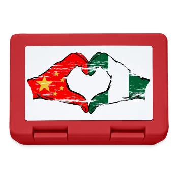 China Nigeria flag heart shape used - Lunchbox - red - Front