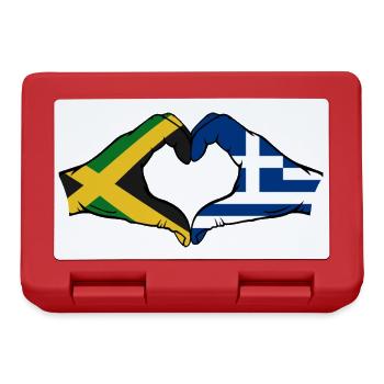 Jamaica Greece Hands Heart Shape - Lunchbox - red - Front