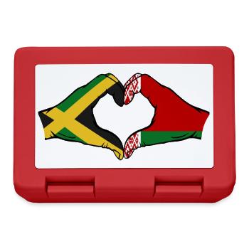 Jamaica Belarus Hands Heart Shape - Lunchbox - red - Front