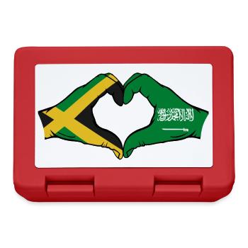 Jamaica Saudi Arabia Hands Heart Shape - Lunchbox - red - Front