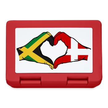 Jamaica Denmark Hands Heart Shape - Lunchbox - red - Front