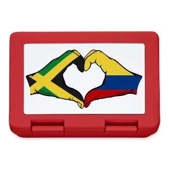 Jamaica Colombia Hands Heart Shape - Lunchbox - red - Front