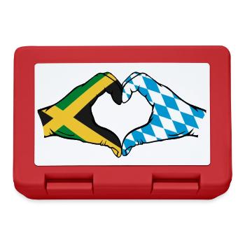 Jamaïque Bavière Mains Forme Coeur - Boîte à goûter - rouge - Devant