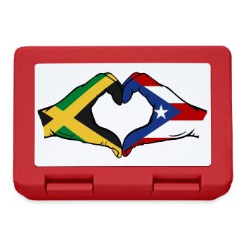 Jamaïque Porto Rico Mains Forme de Coeur - Boîte à goûter - rouge - Devant
