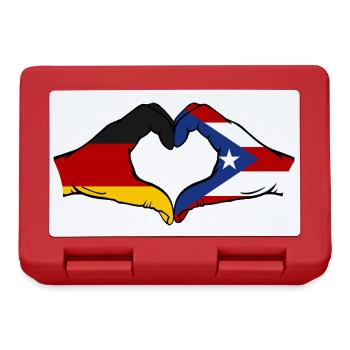 Allemagne Porto Rico Mains Forme de Coeur - Boîte à goûter - rouge - Devant