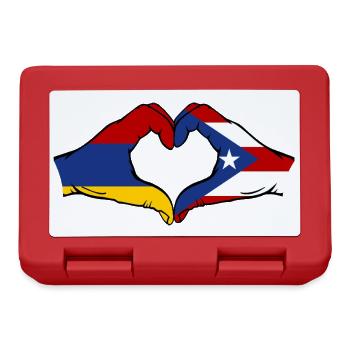Arménie Porto Rico Mains Forme de Coeur - Boîte à goûter - rouge - Devant