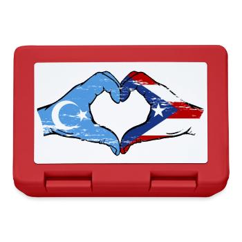 Ouïghour Porto Rico mains forme de coeur utilisé - Boîte à goûter - rouge - Devant