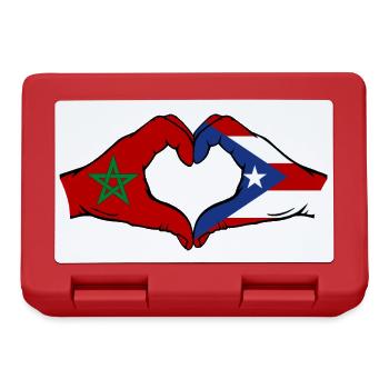 Maroc Porto Rico Mains Forme Coeur - Boîte à goûter - rouge - Devant