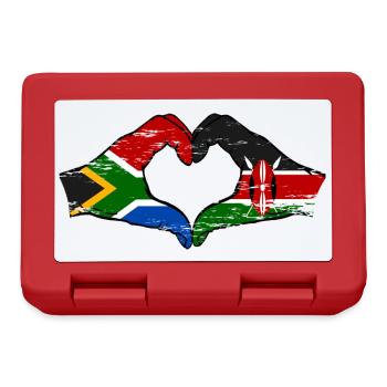 Afrique du Sud Kenya drapeau mains cœur utilisé - Boîte à goûter - rouge - Devant