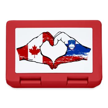 Canada Slovénie drapeau mains forme de coeur utilisé - Boîte à goûter - rouge - Devant