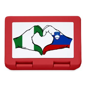 Nigeria Slovénie Drapeau Mains Coeur Forme - Boîte à goûter - rouge - Devant